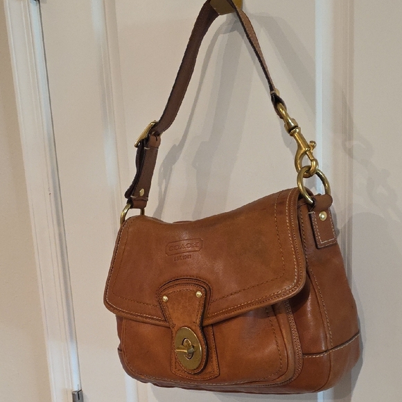 Coach Tan Leather Crossbody Bag - Picture 2 of 16